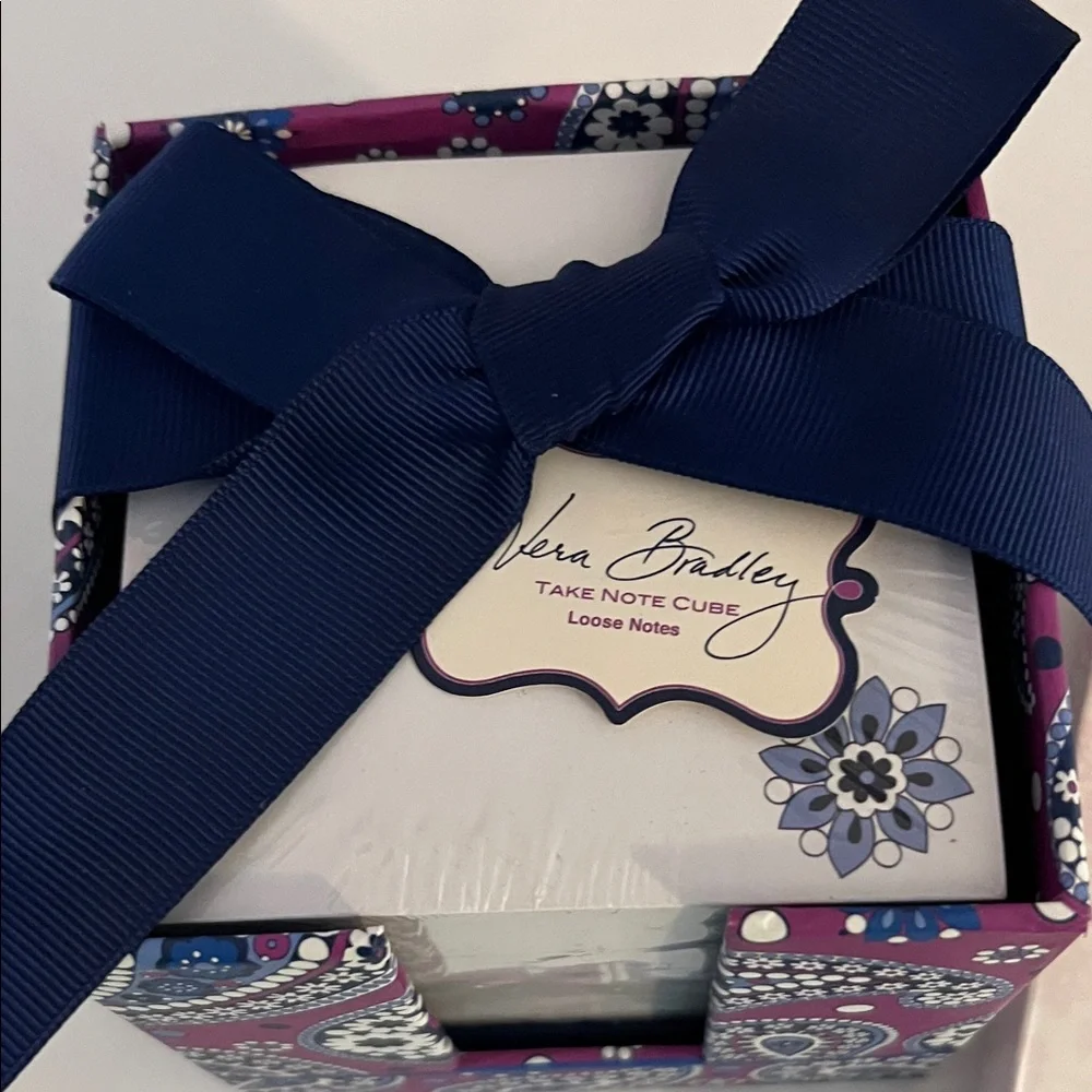 Vera Bradley new Note Paper Cube and Multicolor Floral Face Mask